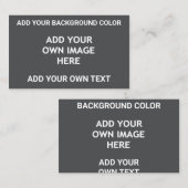 背景色、画像、テキストの追加 名刺 (正面/裏面)