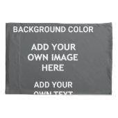 背景色、画像、テキストの追加 枕カバー (裏面)