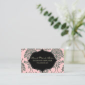 背景色、銀色のダマスフェイククを追加 名刺 (スタンド正面)