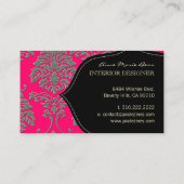 背景色、銀色のダマスフェイククを追加 名刺 (裏面)