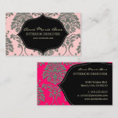 背景色、銀色のダマスフェイククを追加 名刺 (正面/裏面)