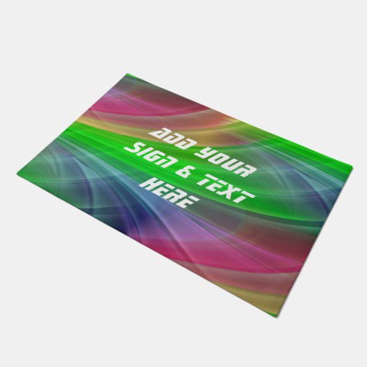 背景色RAYS 3 +独自のアイディア ドアマット (アングル)