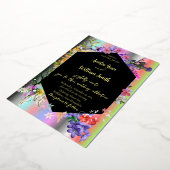 背景花のコレクショカラフルン 箔招待状 (回転した状態)