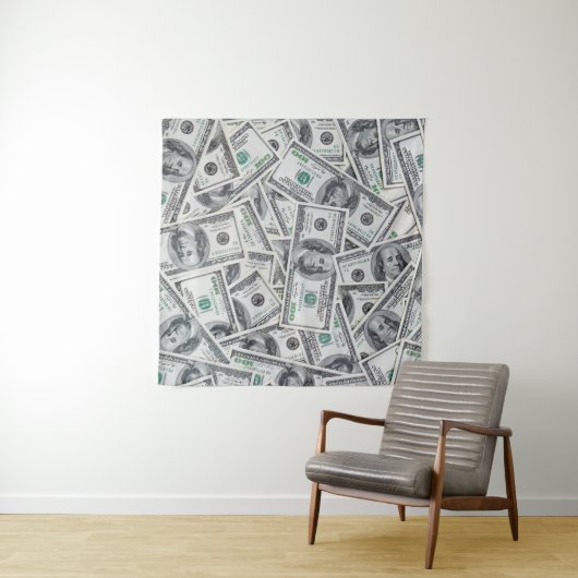 背景100ドル紙幣。 タペストリー (インサイチュ(横))