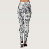 背景100ドル紙幣。 レギンス (裏面)