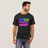 背景(カラフル付き) ストライプ Tシャツ (正面フル)