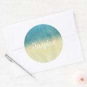 背景 – テクスチャ水カラー紙 ラウンドシール (封筒)