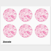 背景(ハート) ラウンドシール (シート)