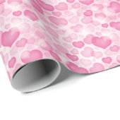 背景(ハート) ラッピングペーパー (ロールコーナー)