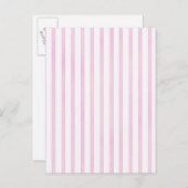背景 ピンクの水彩ストライプ ポストカード (正面/裏面)