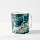 背景、上面図、川の急流 コーヒーマグカップ (正面右)