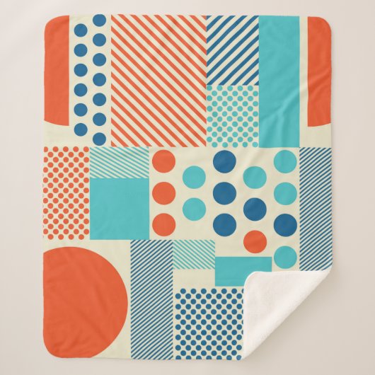 背景(幾何型枠、アーモダントパターン) シェルパブランケット (正面)