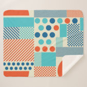 背景(幾何型枠、アーモダントパターン) シェルパブランケット (正面(横))