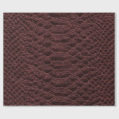 背景 – 茶色の爬虫性革テクスチャ – Croco ラッピングペーパー (フラット)