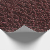 背景 – 茶色の爬虫性革テクスチャ – Croco ラッピングペーパー (角)