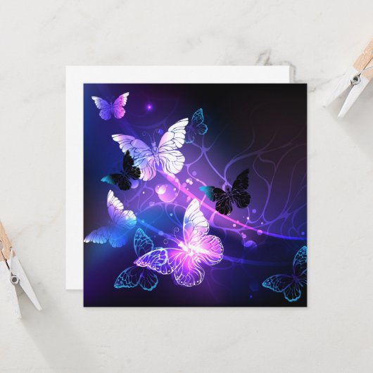 背景(蝶の夜) カード (正面/裏面インサイチュ)