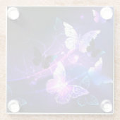 背景（蝶の夜） ガラスコースター (裏面)