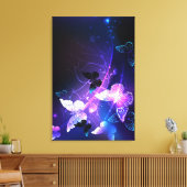 背景（蝶の夜） キャンバスプリント (インサイチュ (リビング))