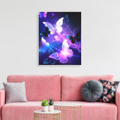 背景（蝶の夜） キャンバスプリント (インサイチュ (リビング))