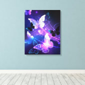 背景（蝶の夜） キャンバスプリント (インサイチュ (ウッドフロア))