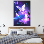 背景（蝶の夜） キャンバスプリント (インサイチュ (寝室))