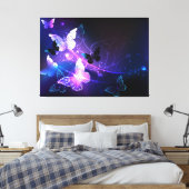 背景（蝶の夜） キャンバスプリント (インサイチュ (寝室))