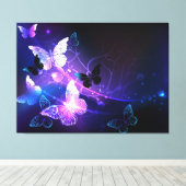 背景（蝶の夜） キャンバスプリント (インサイチュ (ウッドフロア))