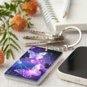 背景（蝶の夜） キーホルダー (正面右)