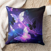 背景(蝶の夜) クッション (ブランケット)