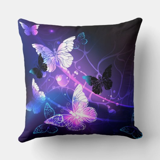 背景(蝶の夜) クッション (裏面)