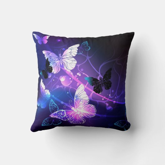 背景（蝶の夜） クッション (裏面)