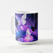 背景(蝶の夜) コーヒーマグカップ (正面左)