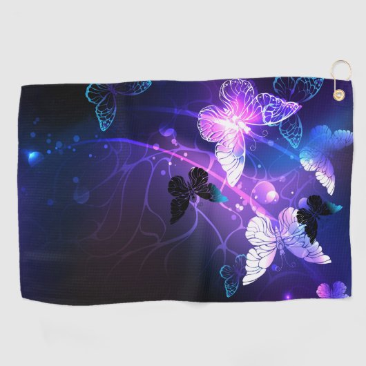 背景（蝶の夜） ゴルフタオル (横)