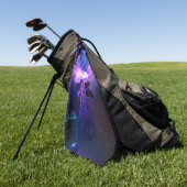 背景（蝶の夜） ゴルフタオル (グリーン)