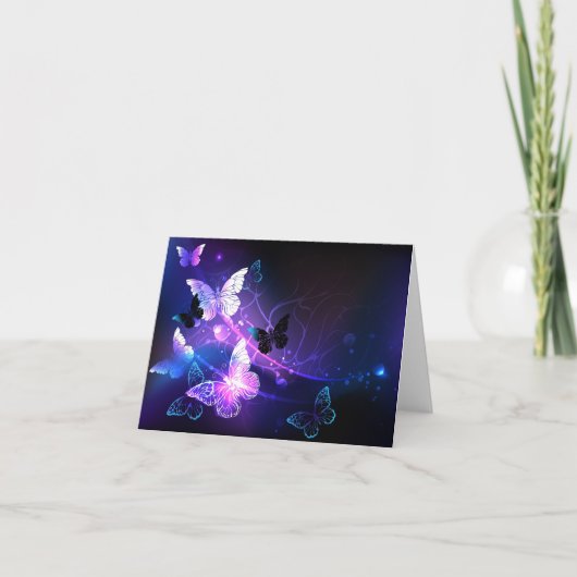 背景（蝶の夜） サンキューカード (正面)