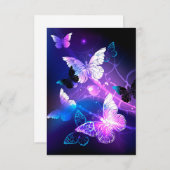 背景（蝶の夜） サンキューカード (正面/裏面)