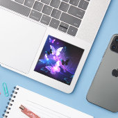 背景（蝶の夜） シール (ノートパソコンとiPhone)