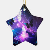 背景（蝶の夜） セラミックオーナメント (左)