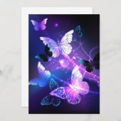 背景(蝶の夜) ノートカード (正面/裏面)