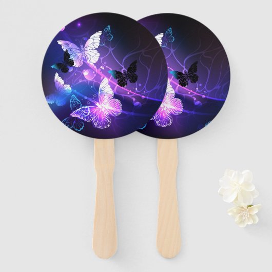 背景（蝶の夜） ハンドファン (正面&裏面)