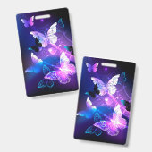 背景（蝶の夜） バッジ (正面＆裏面)