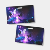 背景（蝶の夜） バッジ (正面＆裏面)