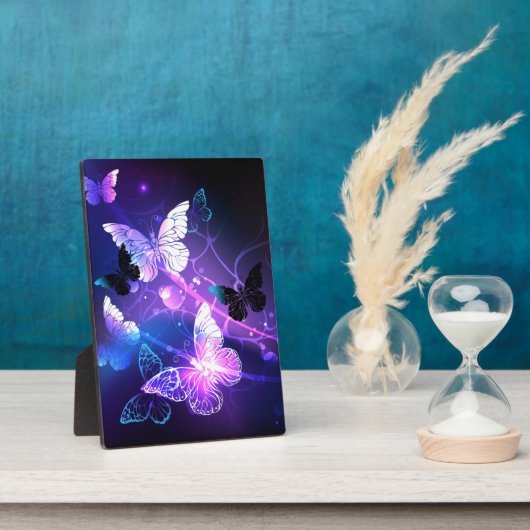 背景（蝶の夜） フォトプラーク (側面)