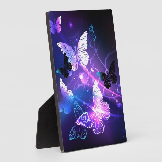 背景（蝶の夜） フォトプラーク (側面)