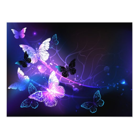 背景（蝶の夜） フォトプリント            (正面)