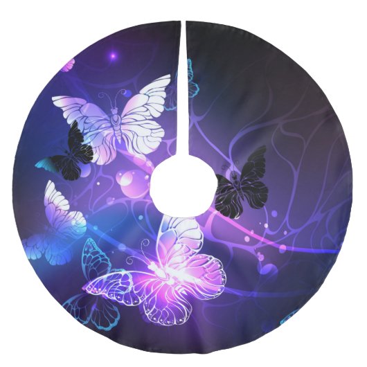 背景（蝶の夜） ブラッシュドポリエステルツリースカート (正面)