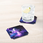 背景（蝶の夜） ペーパーコースター (インサイチュ)