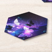 背景（蝶の夜） ペーパーコースター (アングル)
