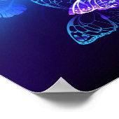 背景(蝶の夜) ポスター (角)