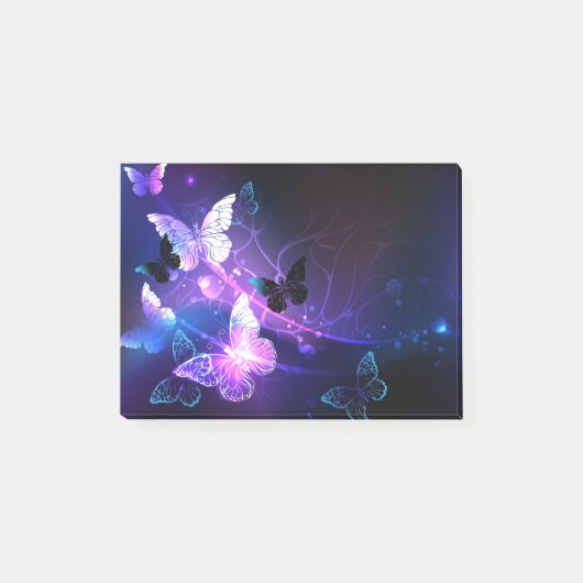 背景（蝶の夜） ポストイット (正面)